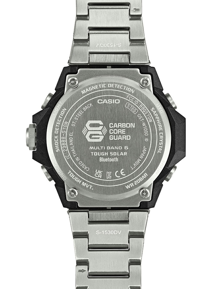 G-SHOCK G-STEEL アナログ デュアルタイム クロノグラフ GST-W1000D-3AJF メンズ 電波ソーラー Bluetooth グリーンダイヤル