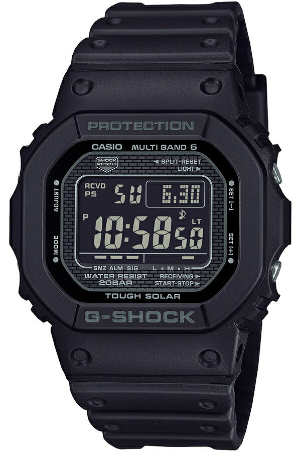 G-SHOCK ヘリテージシリーズ GW-5000HS-1JF メンズ 腕時計 電波ソーラー デジタル スクエア 樹脂バンド スクリューバック ブラック 反転液晶 日本製 国内正規品 カシオ