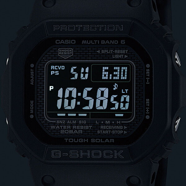 G-SHOCK ヘリテージシリーズ GW-5000HS-1JF メンズ 腕時計 電波ソーラー デジタル スクエア 樹脂バンド スクリューバック ブラック 反転液晶 日本製 国内正規品 カシオ