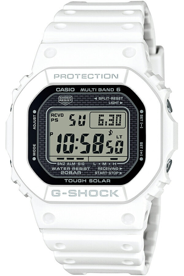 G-SHOCK ヘリテージシリーズ GW-5000HS-7JF メンズ 腕時計 電波ソーラー デジタル スクエア 樹脂バンド スクリューバック ホワイト 日本製 国内正規品 カシオ