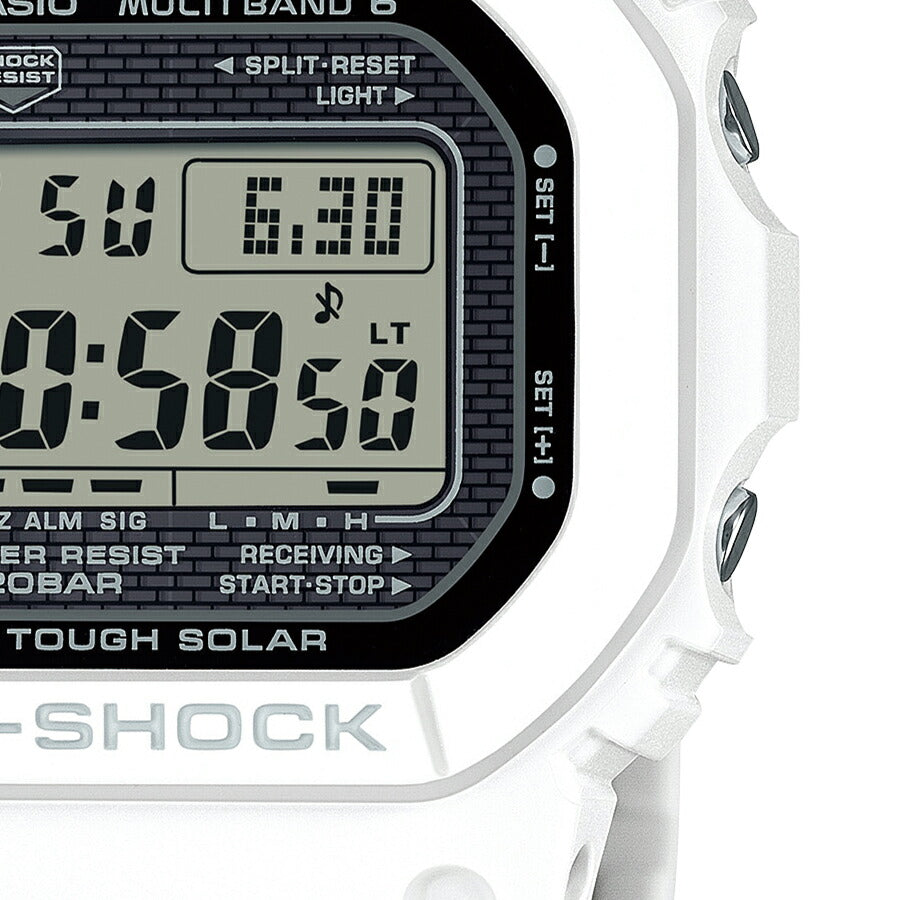 G-SHOCK ヘリテージシリーズ GW-5000HS-7JF メンズ 腕時計 電波ソーラー デジタル スクエア 樹脂バンド スクリューバック ホワイト 日本製 国内正規品 カシオ