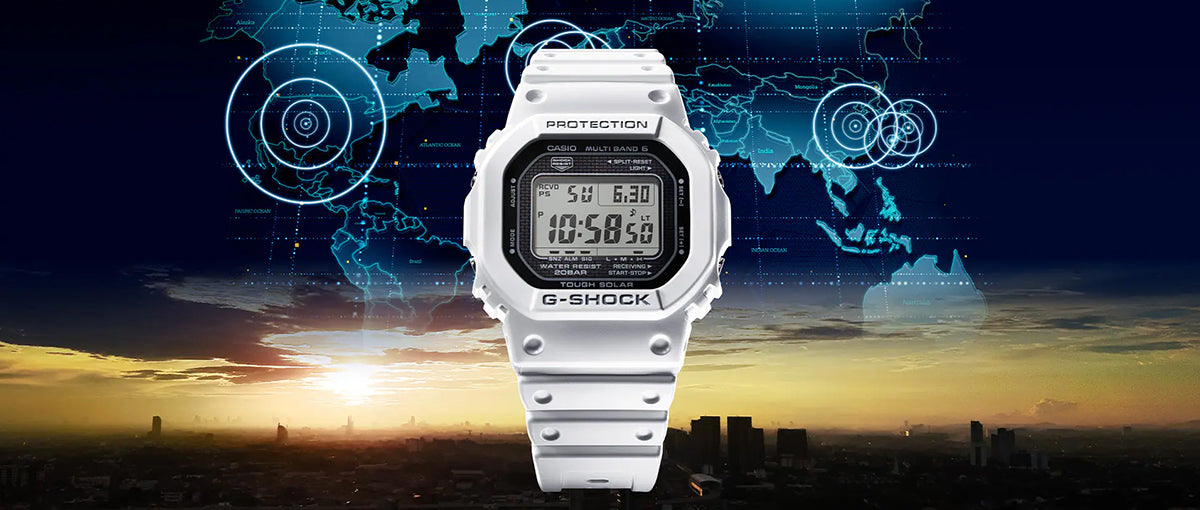G-SHOCK ヘリテージシリーズ GW-5000HS-7JF メンズ 電波ソーラー デジタル スクエア 樹脂バンド スクリューバック ホワイト 日本製