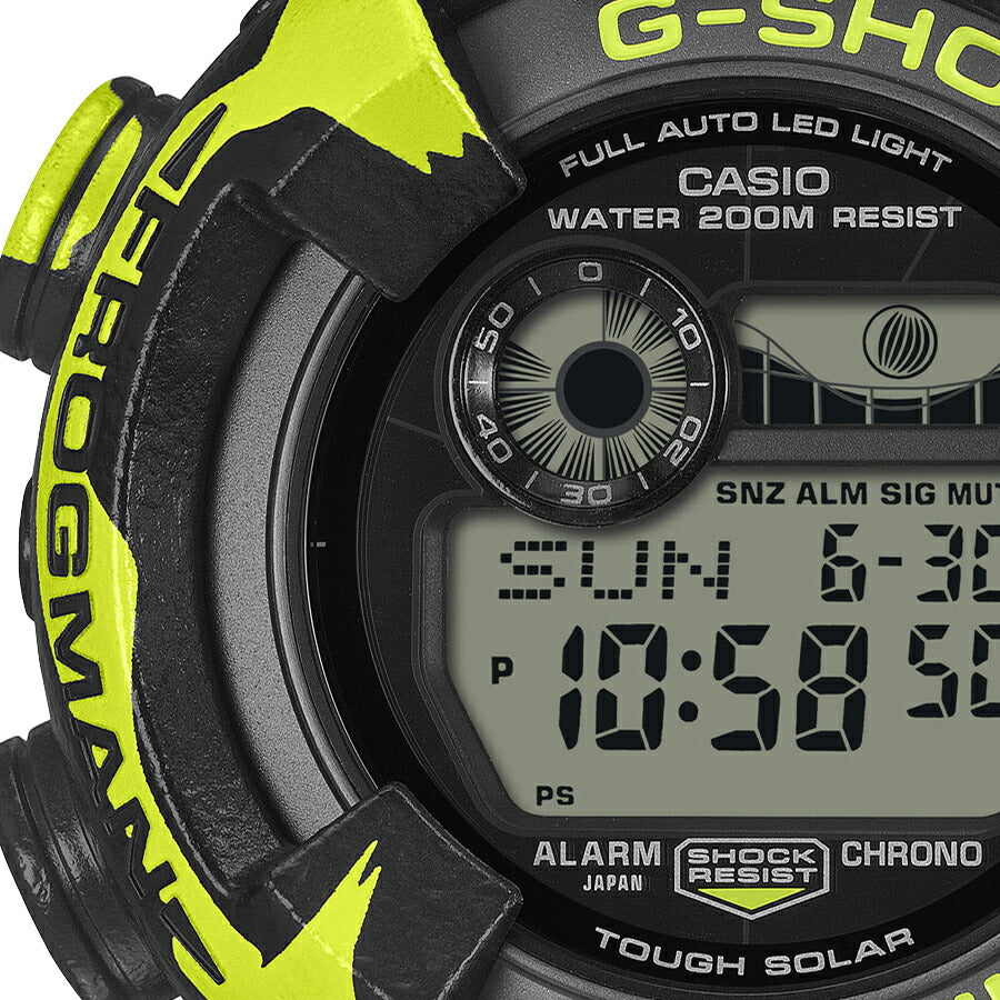 G-SHOCK フロッグマン ミスジヤドクガエル 縦縞模様 蛍光グリーン GW-8200TPF-1JR メンズ ソーラー デジタル