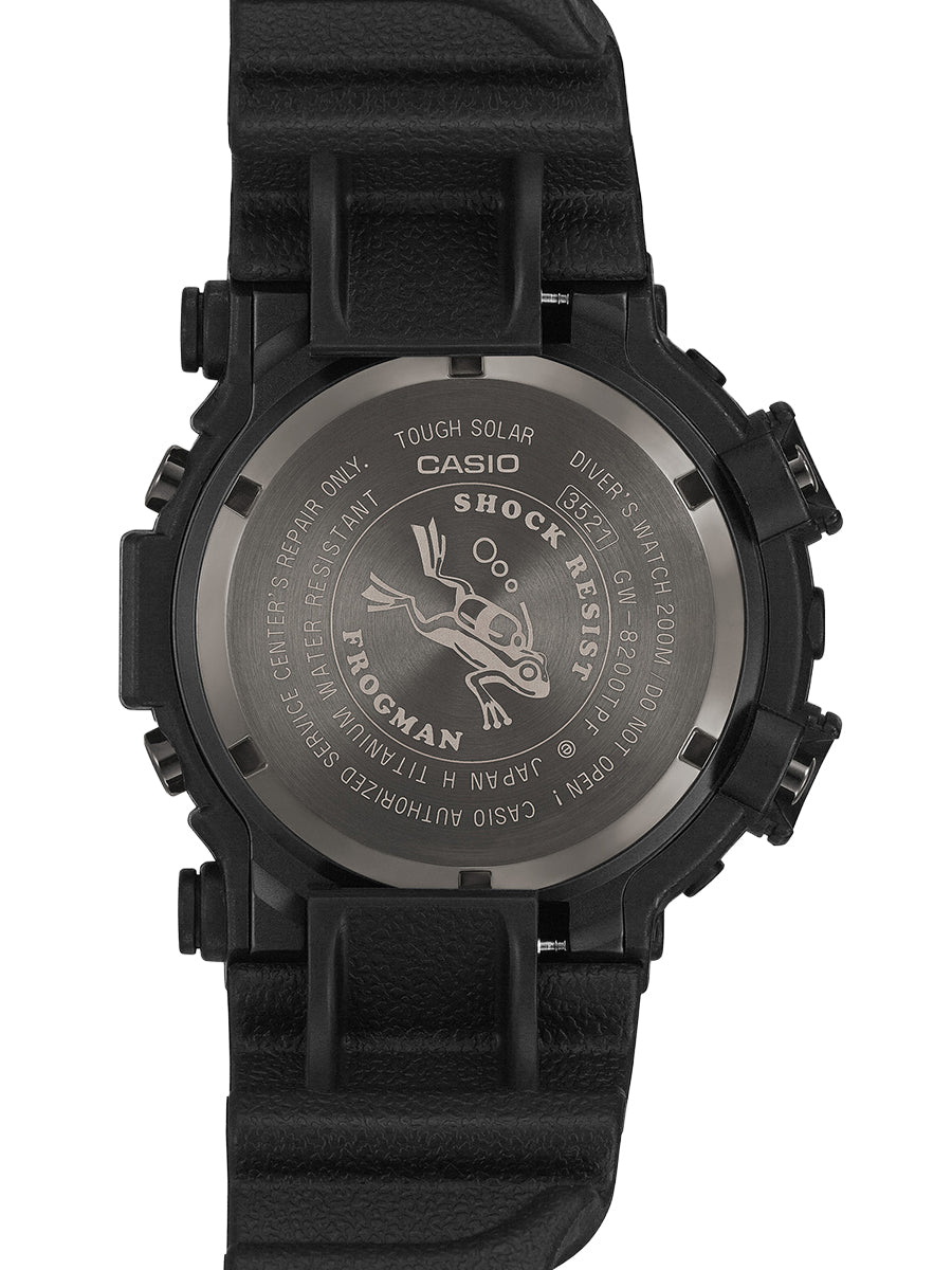 G-SHOCK フロッグマン ミスジヤドクガエル 縦縞模様 蛍光グリーン GW-8200TPF-1JR メンズ ソーラー デジタル