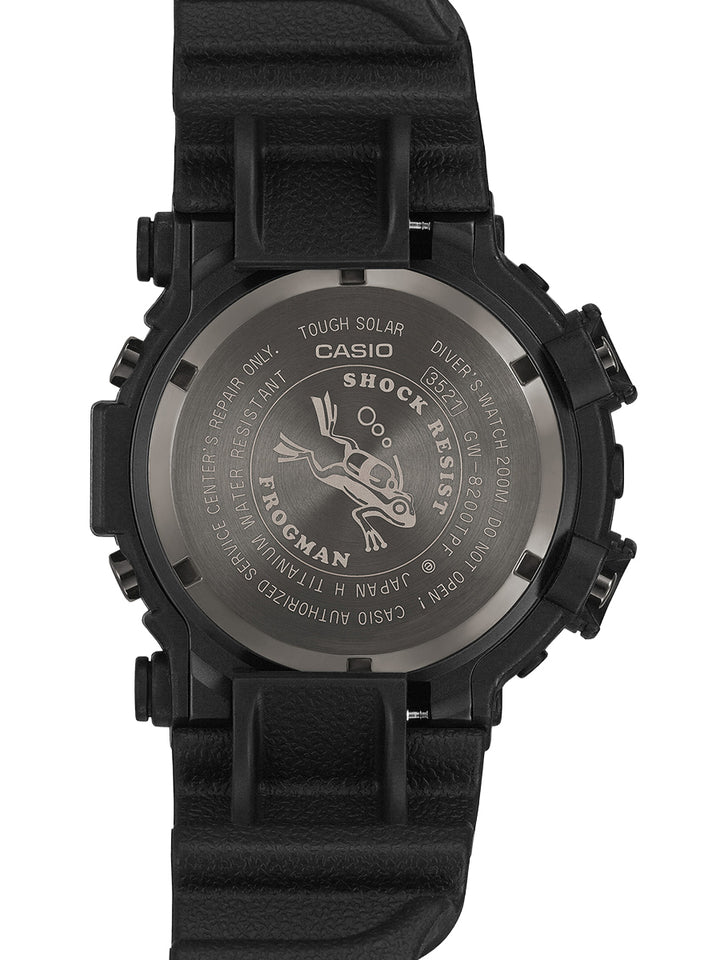 G-SHOCK フロッグマン ミスジヤドクガエル 縦縞模様 蛍光グリーン GW-8200TPF-1JR メンズ ソーラー デジタル