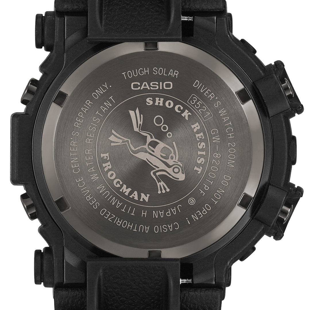 G-SHOCK フロッグマン ミスジヤドクガエル 縦縞模様 蛍光グリーン GW-8200TPF-1JR メンズ ソーラー デジタル