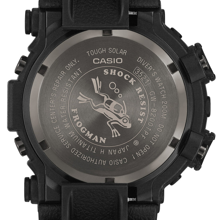 G-SHOCK フロッグマン ミスジヤドクガエル 縦縞模様 蛍光グリーン GW-8200TPF-1JR メンズ ソーラー デジタル