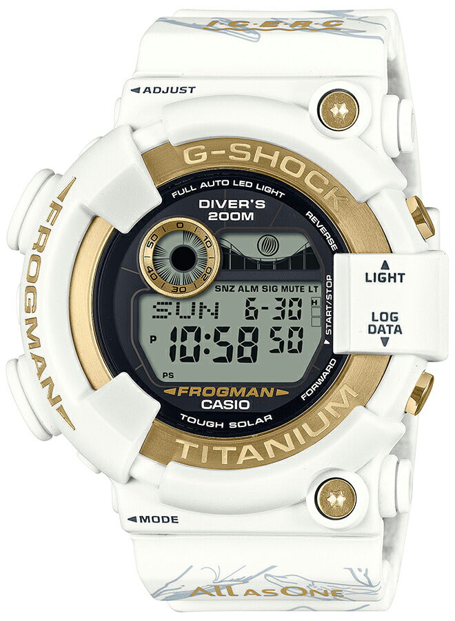 G-SHOCK アイサーチ・ジャパン コラボレーションモデル 2024 フロッグマン GW-8201K-7JR メンズ 腕時計 ソーラー デジタル 樹脂バンド 国内正規品 カシオ イルクジ