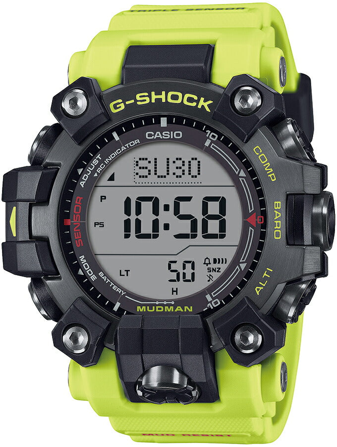 G-SHOCK マッドマン レスキューイエロー GW-9500MRY-1A9JF メンズ 腕時計 電波ソーラー デジタル トリプルセンサー 国内正規品 カシオ MASTER OF G