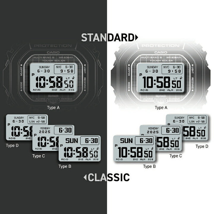 G-SHOCK 5600シリーズ MIP液晶モデル GW-BX5600-1A1JF メンズ 電波ソーラー Bluetooth デジタル スクエア 樹脂バンド 反転液晶