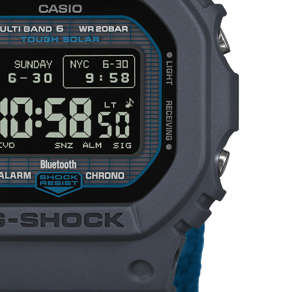 G-SHOCK 5600シリーズ 廃漁網リサイクル クロスバンド GW-BX5600CBG-2JR メンズ 電波ソーラー Bluetooth デジタル スクエア MIP液晶