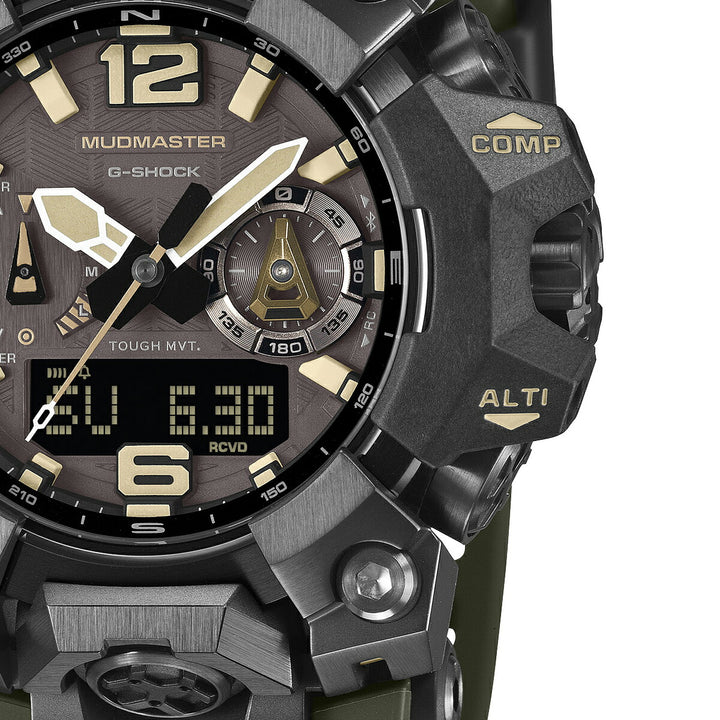 G-SHOCK マッドマスター タンカラーアクセント GWG-B1000-1A3JF メンズ 電波ソーラー Bluetooth アナデジ 樹脂バンド 反転液晶 日本製