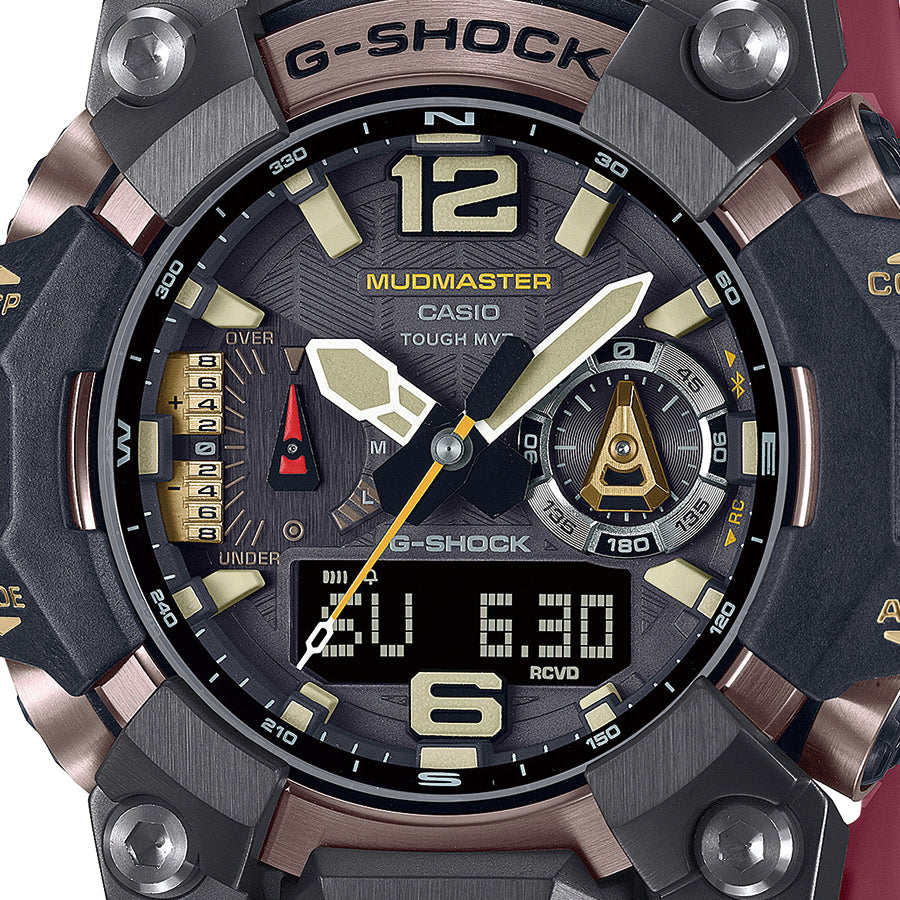 G-SHOCK マッドマスター GWG-B1000-1A4JF メンズ 腕時計 電波ソーラー Bluetooth アナデジ 樹脂バンド レッド 国内正規品 カシオ