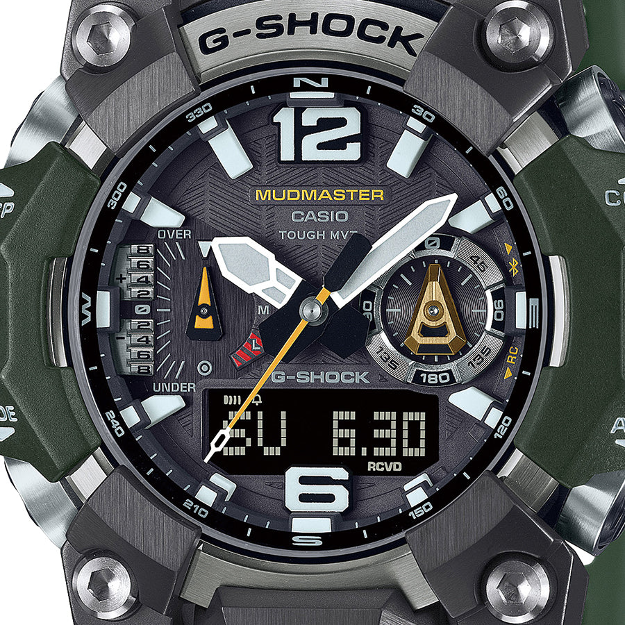 G-SHOCK マッドマスター GWG-B1000-3AJF メンズ 腕時計 電波ソーラー Bluetooth アナデジ 樹脂バンド グリーン 国内正規品 カシオ