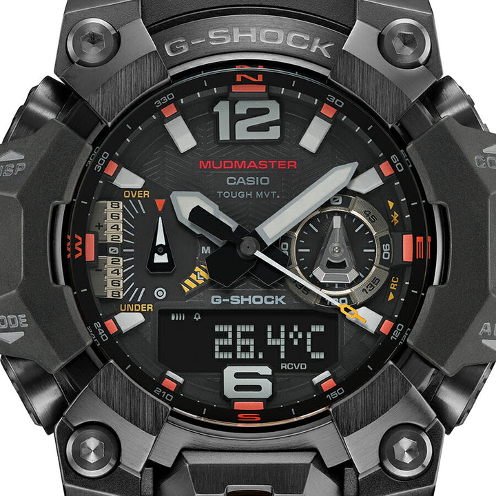 G-SHOCK マッドマスター エマージェンシーカラー GWG-B1000EC-1AJF メンズ 腕時計 電波ソーラー Bluetooth アナデジ 樹脂バンド ブラック 反転液晶 日本製 国内正規品 カシオ