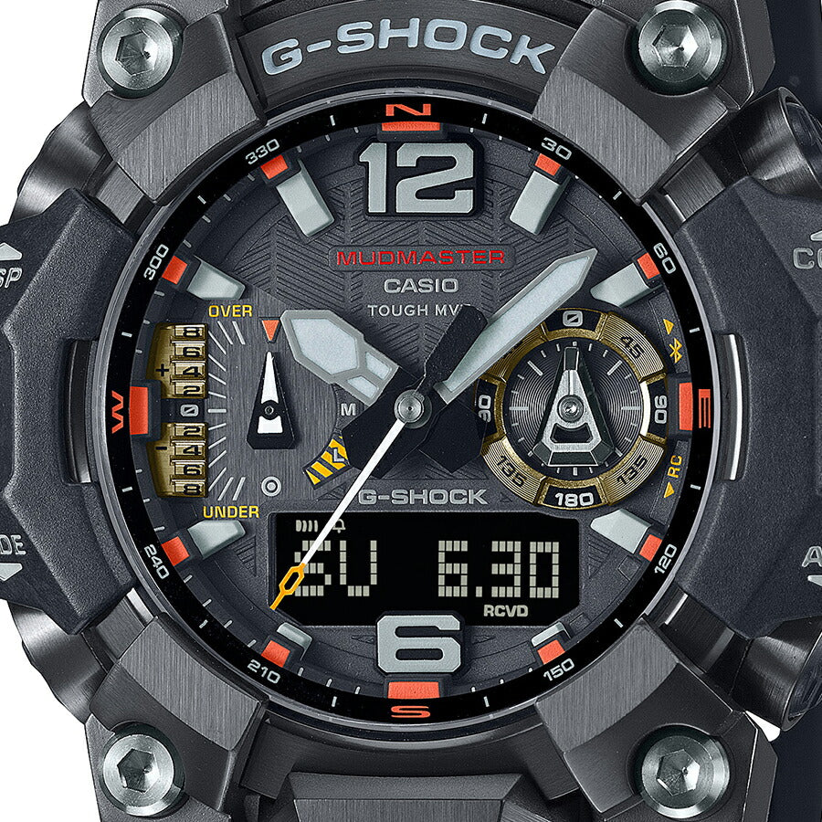 G-SHOCK マッドマスター エマージェンシーカラー GWG-B1000EC-1AJF メンズ 腕時計 電波ソーラー Bluetooth アナデジ 樹脂バンド ブラック 反転液晶 日本製 国内正規品 カシオ