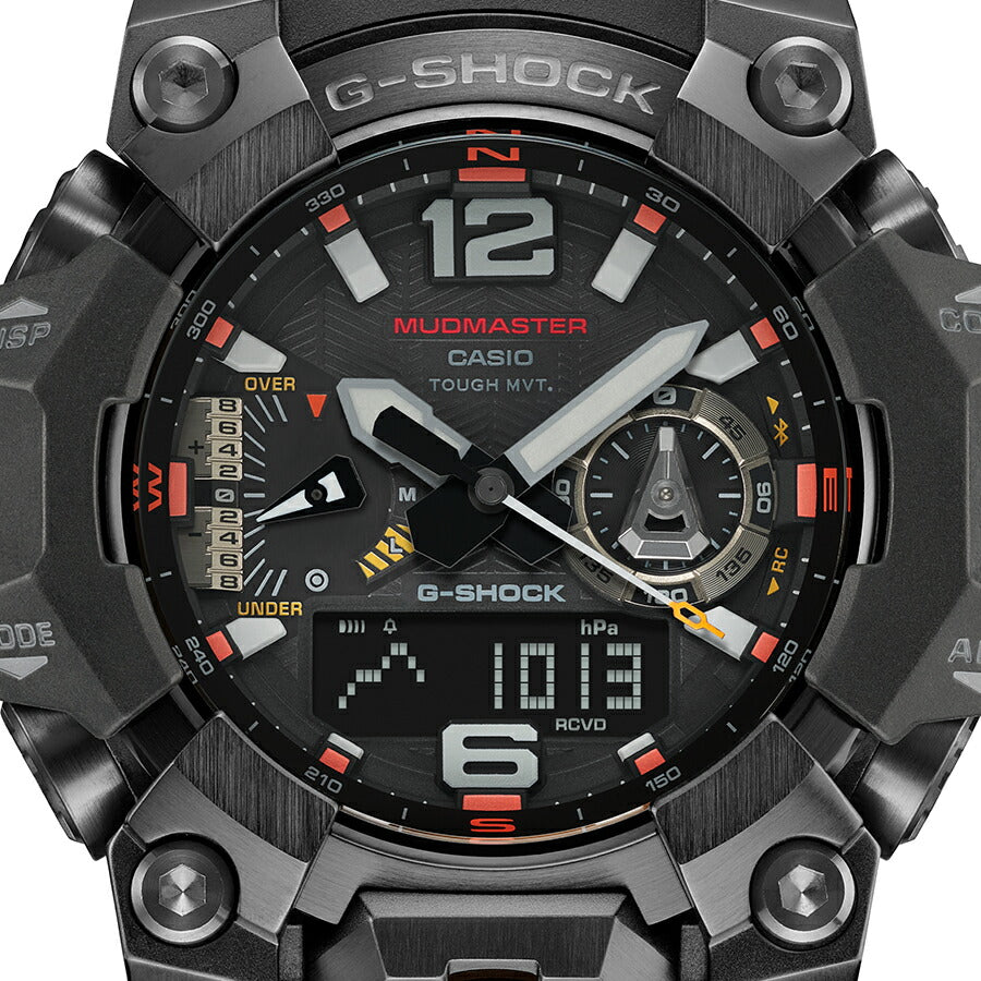 G-SHOCK マッドマスター エマージェンシーカラー GWG-B1000EC-1AJF メンズ 腕時計 電波ソーラー Bluetooth アナデジ 樹脂バンド ブラック 反転液晶 日本製 国内正規品 カシオ