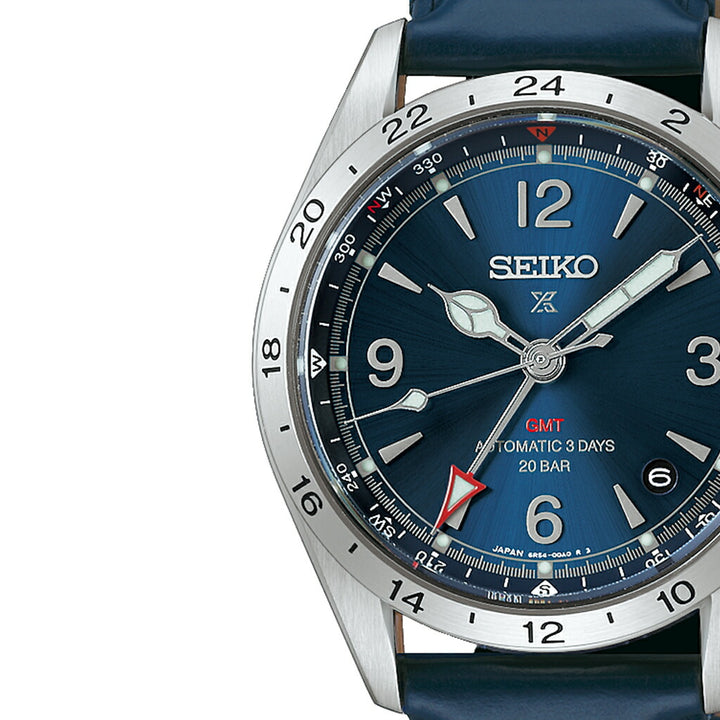 セイコー プロスペックス アルピニスト メカニカル GMT HBC008J メンズ 機械式 メカニカル 自動巻き 革ベルト ブルー
