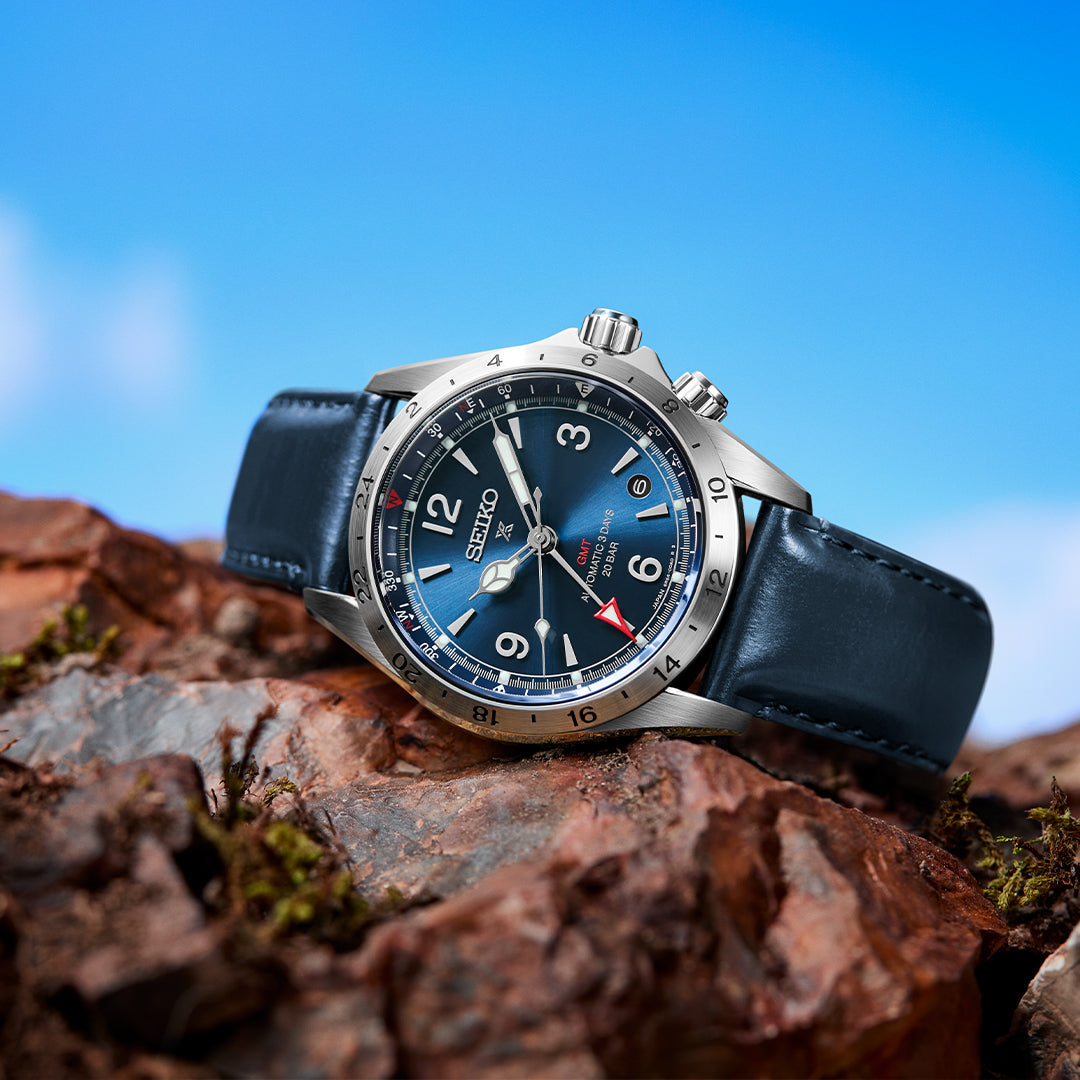 セイコー プロスペックス アルピニスト メカニカル GMT HBC008J メンズ 機械式 メカニカル 自動巻き 革ベルト ブルー