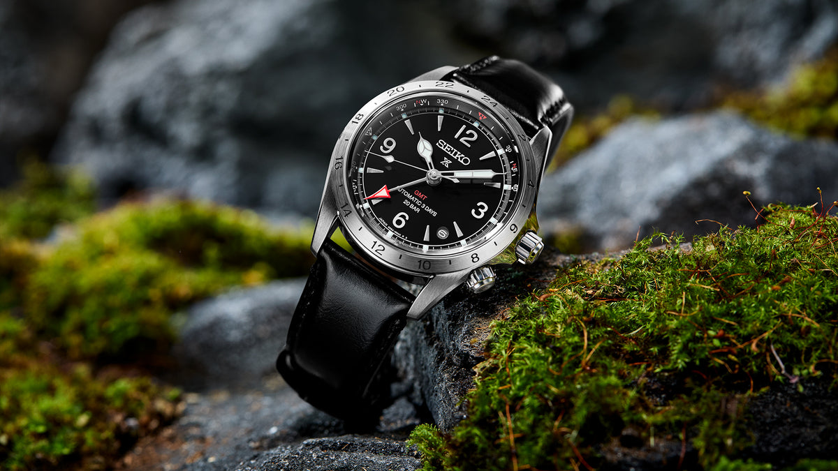 セイコー プロスペックス アルピニスト メカニカル GMT HBC009J メンズ 機械式 メカニカル 自動巻き 革ベルト ブラック