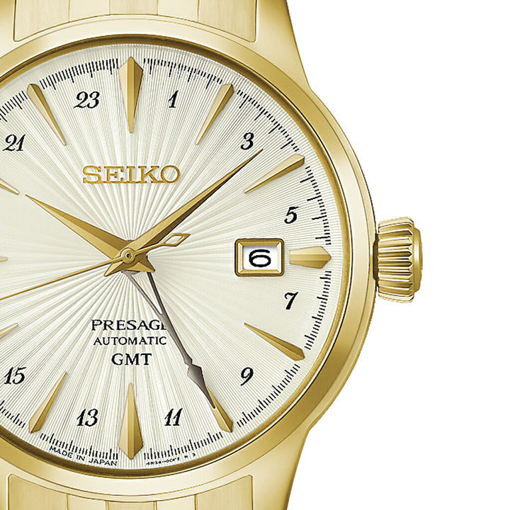 セイコー プレザージュ カクテルタイム GMT ダイキリ HCB004J メンズ メカニカル 自動巻き メタルバンド ゴールド 日本製