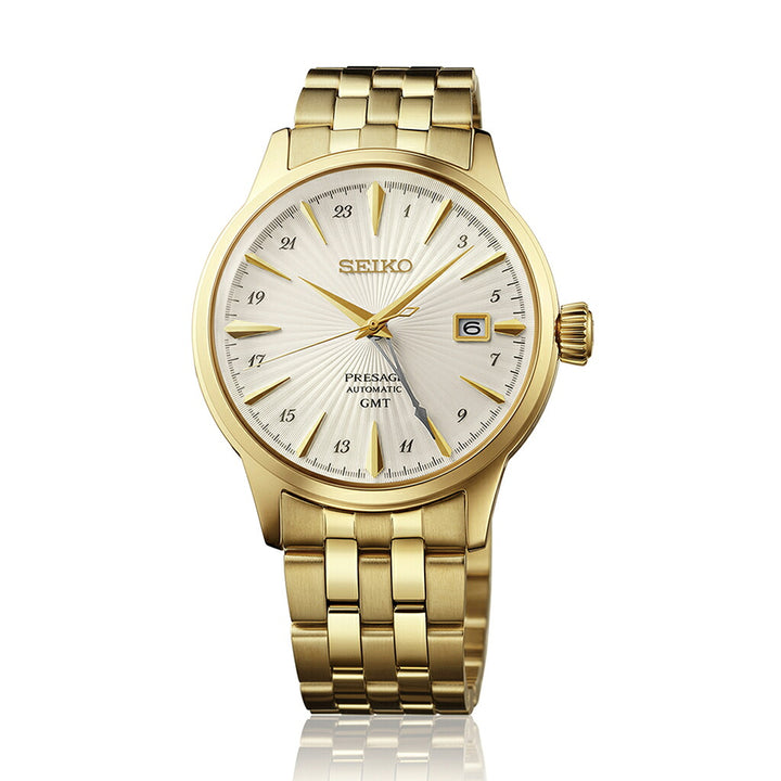 セイコー プレザージュ カクテルタイム GMT ダイキリ HCB004J メンズ メカニカル 自動巻き メタルバンド ゴールド 日本製