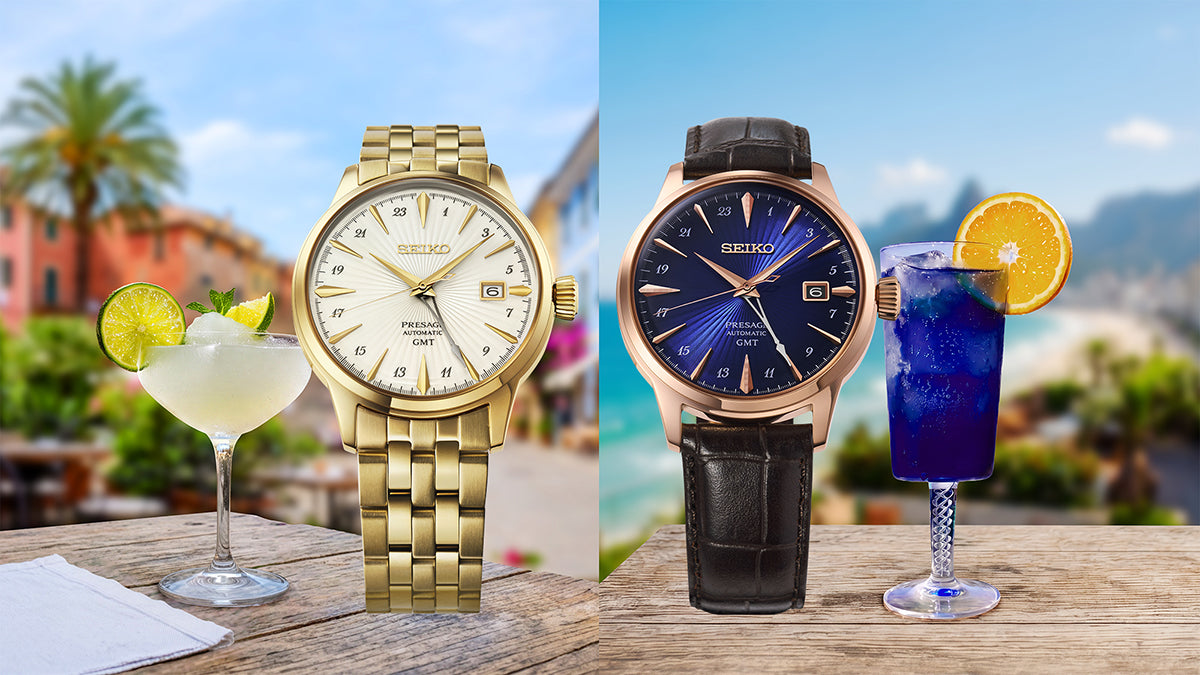 セイコー プレザージュ カクテルタイム GMT ダイキリ HCB004J メンズ メカニカル 自動巻き メタルバンド ゴールド 日本製