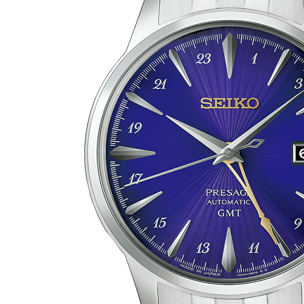 セイコー プレザージュ カクテルタイム GMT セイコー創業145周年記念 限定モデル 江戸紫 HCB006J メンズ メカニカル 自動巻き メタルバンド 日本製