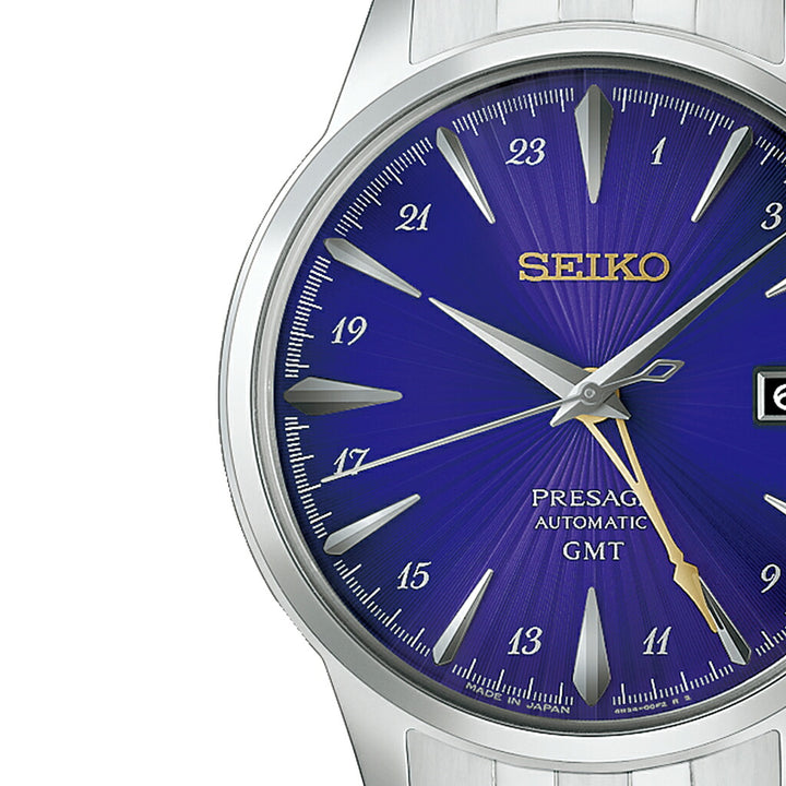 セイコー プレザージュ カクテルタイム GMT セイコー創業145周年記念 限定モデル 江戸紫 HCB006J メンズ メカニカル 自動巻き メタルバンド 日本製