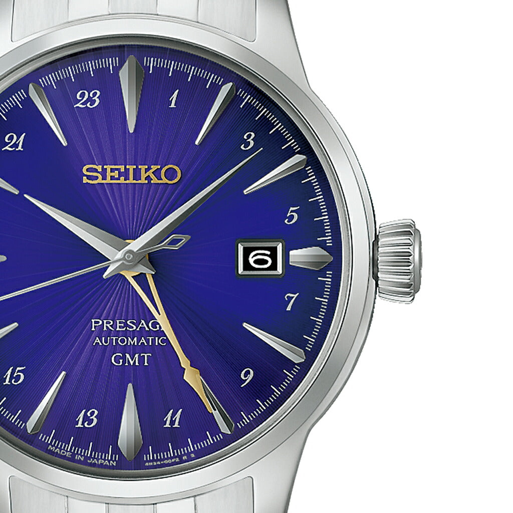セイコー プレザージュ カクテルタイム GMT セイコー創業145周年記念 限定モデル 江戸紫 HCB006J メンズ メカニカル 自動巻き メタルバンド 日本製