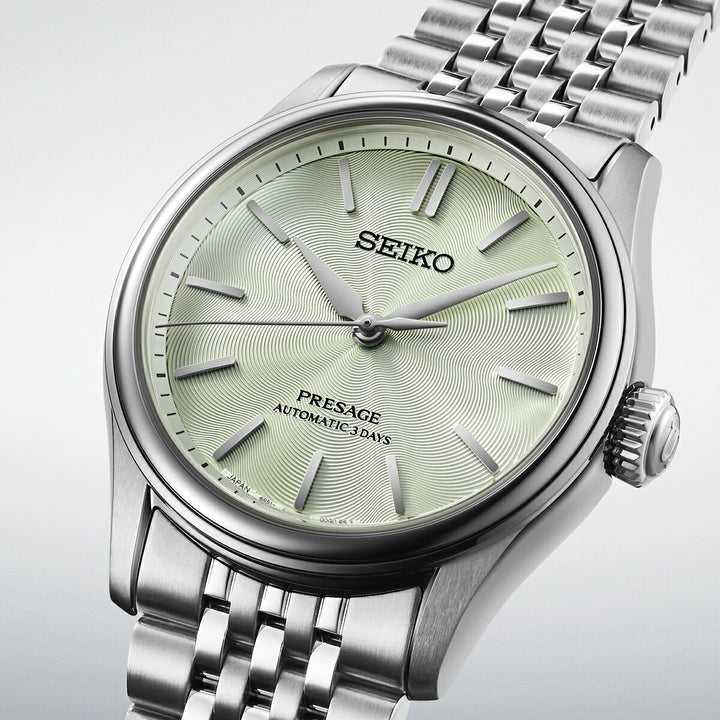 セイコー プレザージュ クラシックシリーズ 3針 38mm 若竹色ダイヤル HCC002J メンズ メカニカル 自動巻き メタルバンド