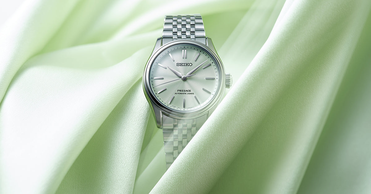 セイコー プレザージュ クラシックシリーズ 3針 38mm 若竹色ダイヤル HCC002J メンズ メカニカル 自動巻き メタルバンド