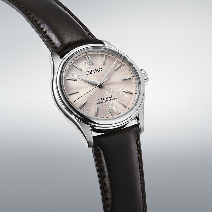 セイコー プレザージュ クラシックシリーズ 3針 38mm 桜色ダイヤル HCC003J メンズ メカニカル 自動巻き 革ベルト