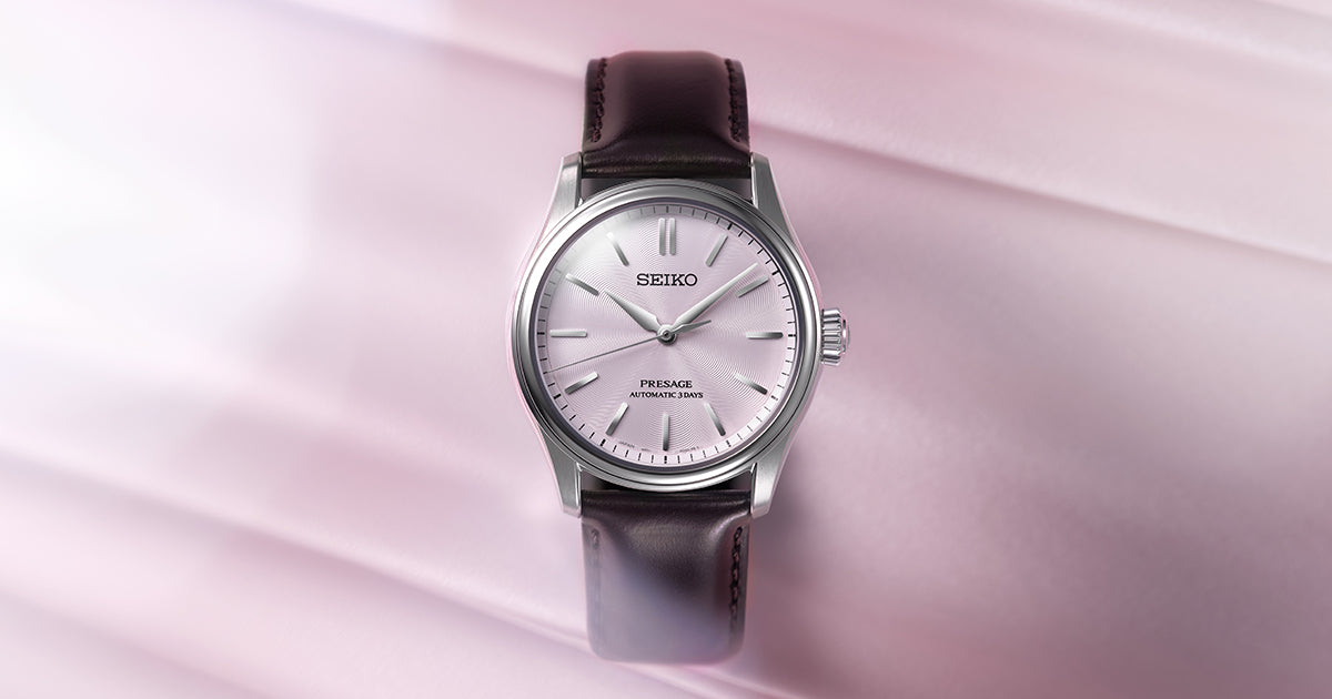 セイコー プレザージュ クラシックシリーズ 3針 38mm 桜色ダイヤル HCC003J メンズ メカニカル 自動巻き 革ベルト