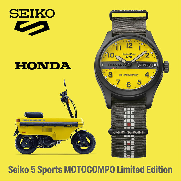 セイコー 5スポーツ フィールドシリーズ MOTOCOMPO コラボレーション 限定モデル HDB010J メンズ メカニカル 自動巻き ナイロンバンド 日本製