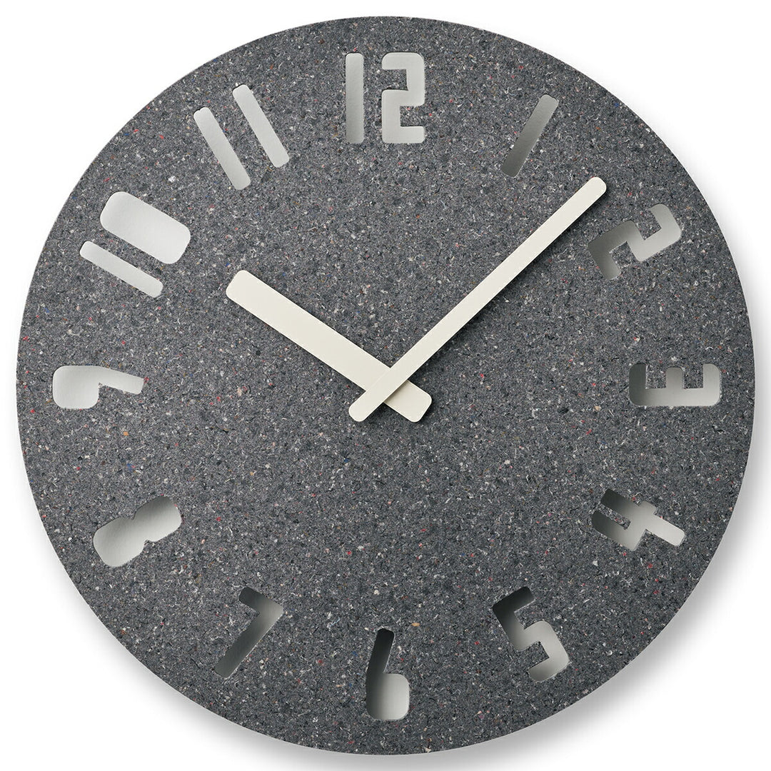 タカタレムノス 掛け時計 デザインオブジェクト パネコ クロック サンド ダークグレー ナンバー クオーツ 電池式 五十嵐 久枝 HIL22-10DGY