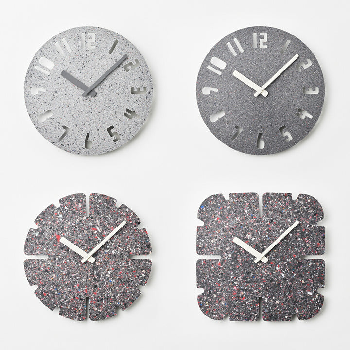 タカタレムノス 掛け時計 デザインオブジェクト パネコ クロック ストーン ミドル スリット丸 クオーツ 電池式 五十嵐 久枝 HIL22-11AMID