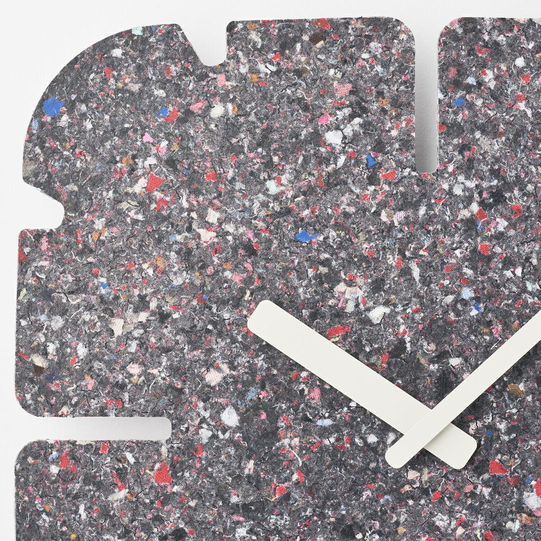 タカタレムノス 掛け時計 デザインオブジェクト パネコ クロック ストーン ミドル スリット四角 クオーツ 電池式 五十嵐 久枝 HIL22-11BMID