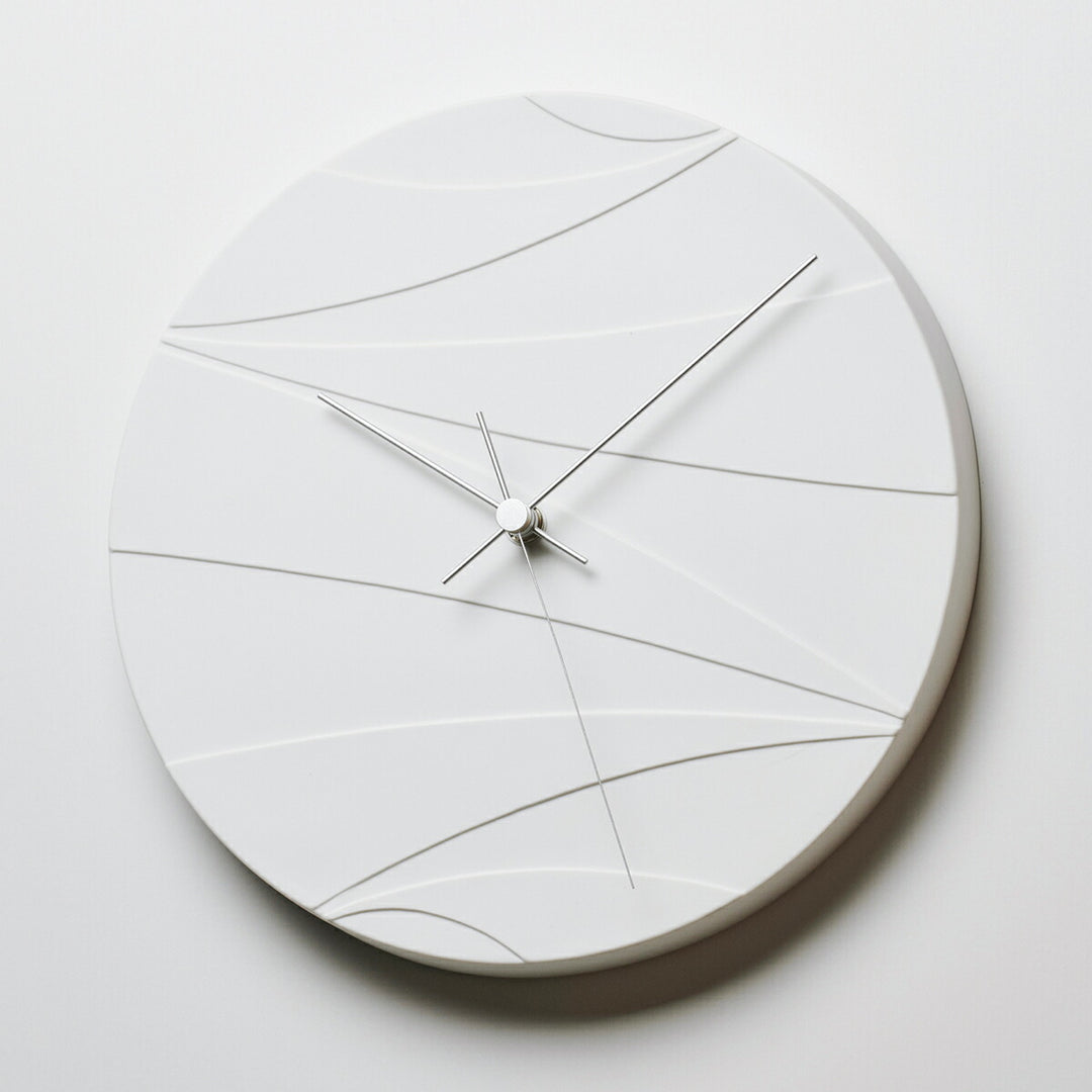 タカタレムノス 掛け時計 デザインオブジェクト クラウディド ムーン クオーツ 電池式 磁器 スイープセコンド 橋田 規子 HN23-01