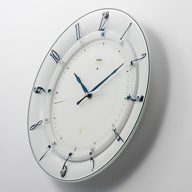 SEIKO EMBLEM 掛時計 HS559W(電池蓋文字消しの為研磨 セイコー エムブレム 電波 掛け時計 HS559W クオーツ 電池式 クロック