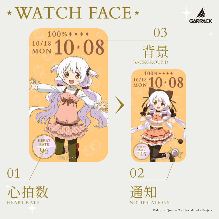 ギャラック スマートウォッチ 『劇場版 魔法少女まどか☆マギカ〈ワルプルギスの廻天〉』 コラボレーションモデル 百江なぎさ HUC-MM-BD11-MN
