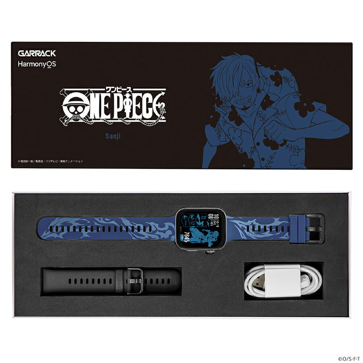 ギャラック スマートウォッチ ワンピース コラボレーションモデル ヴィンスモーク・サンジ HUC-OP-FT3-S メンズ レディース シリコンバンド ブルー グッズ