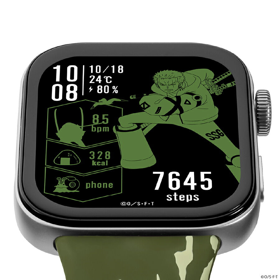 ギャラック スマートウォッチ ワンピース コラボレーションモデル ロロノア・ゾロ HUC-OP-FT3-Z メンズ レディース シリコンバンド グリーン グッズ