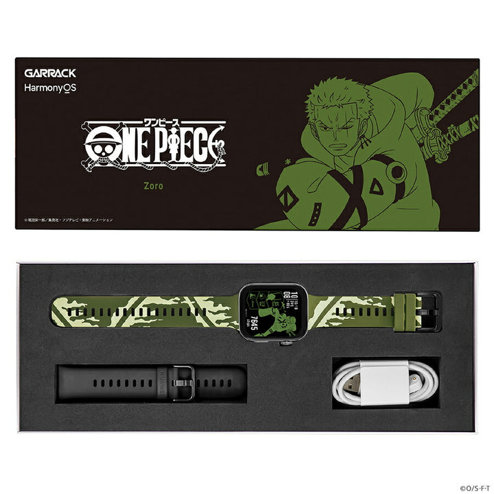 ギャラック スマートウォッチ ワンピース コラボレーションモデル ロロノア・ゾロ HUC-OP-FT3-Z メンズ レディース シリコンバンド グリーン グッズ