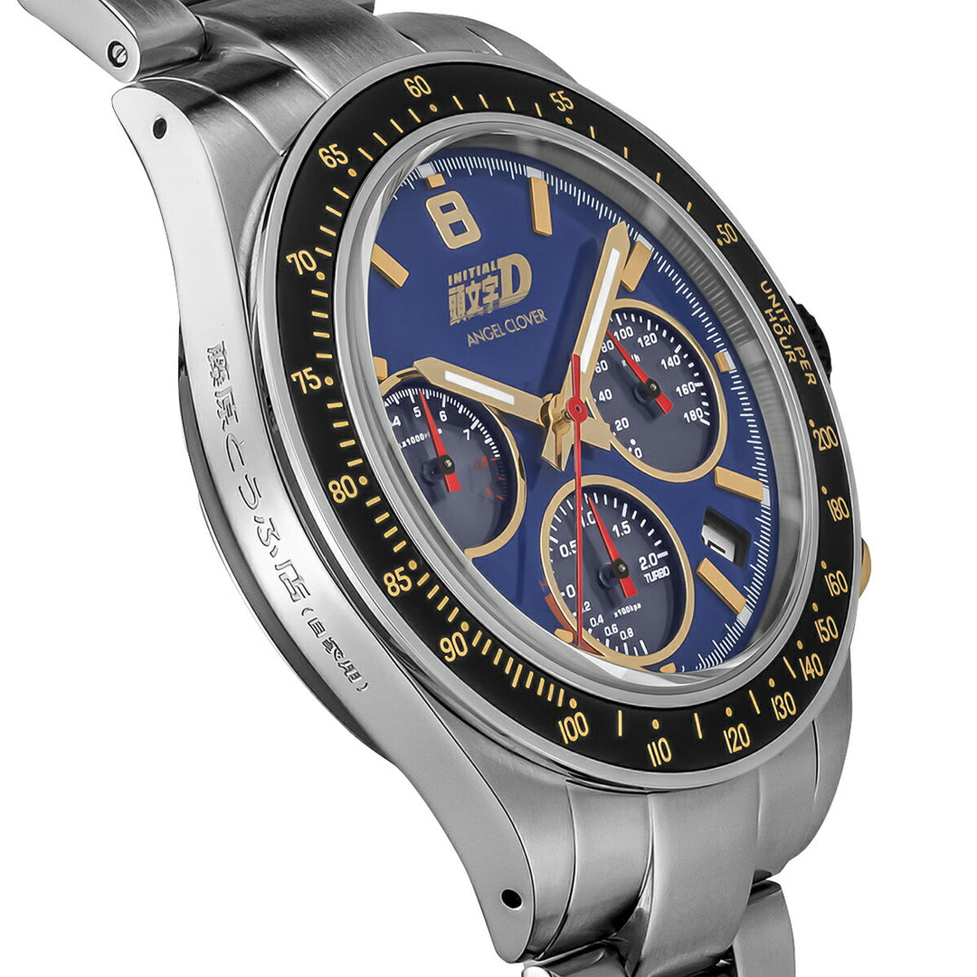 エンジェルクローバー 頭文字D 30周年記念 コラボレーションモデル 藤原文太 SUBARU IMPREZA WRX GC8 typeR STi IN40-GC8 メンズ ソーラー クロノグラフ