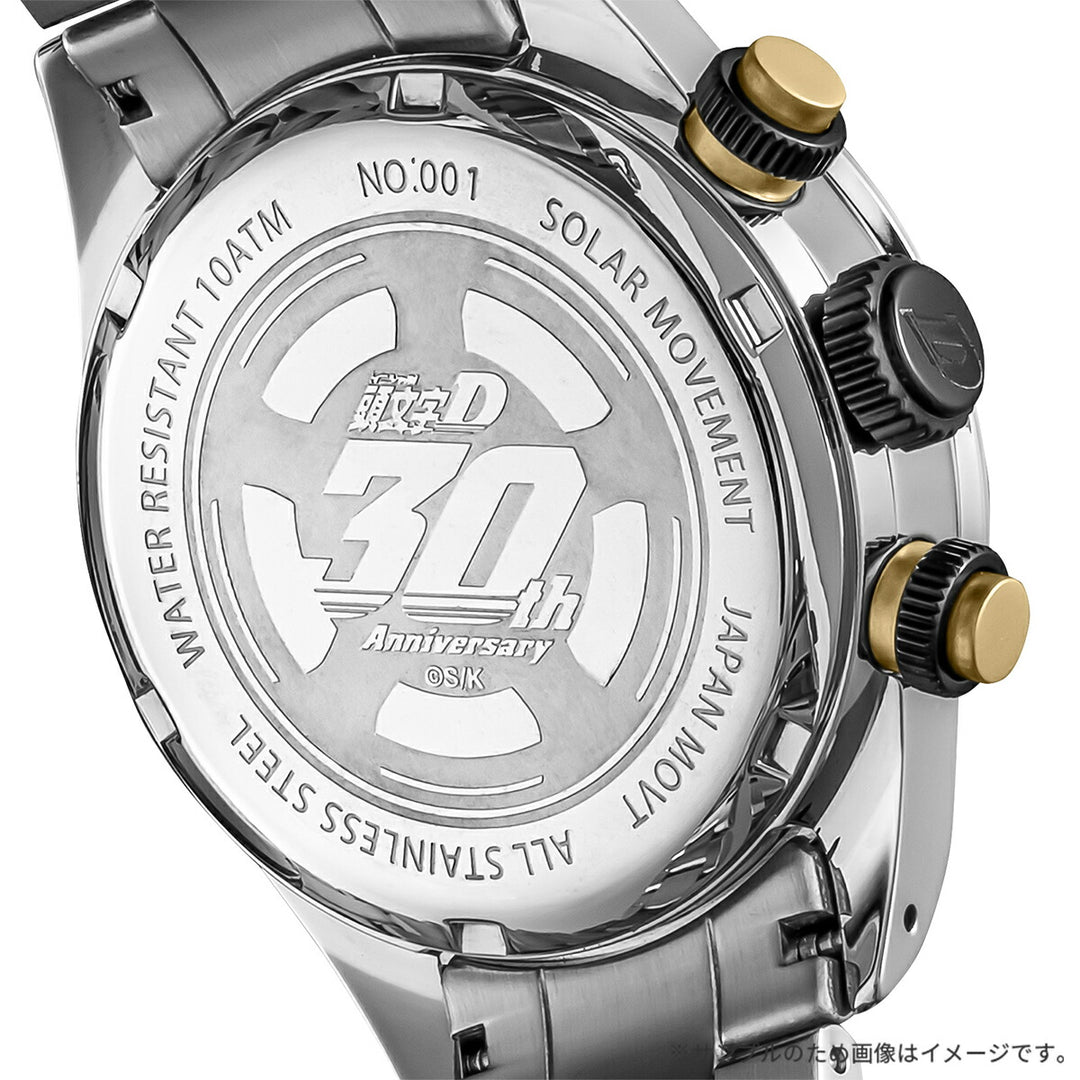 エンジェルクローバー 頭文字D 30周年記念 コラボレーションモデル 藤原文太 SUBARU IMPREZA WRX GC8 typeR STi IN40-GC8 メンズ ソーラー クロノグラフ