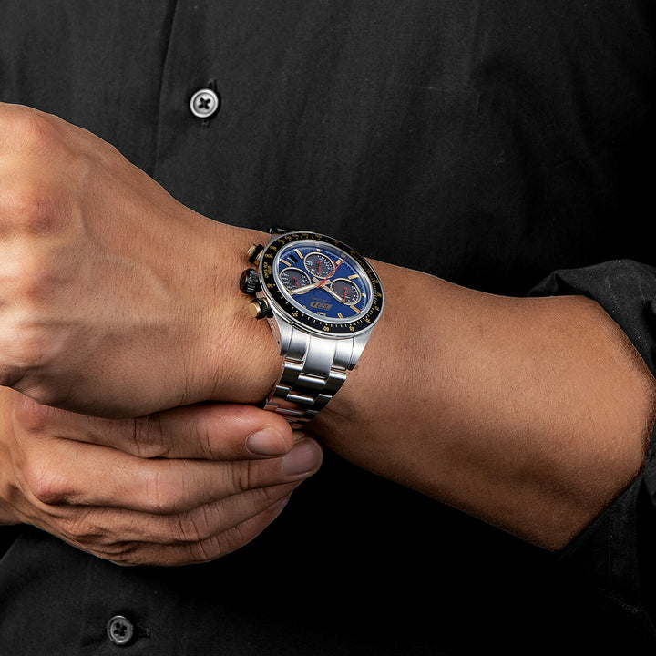 エンジェルクローバー 頭文字D 30周年記念 コラボレーションモデル 藤原文太 SUBARU IMPREZA WRX GC8 typeR STi IN40-GC8 メンズ ソーラー クロノグラフ