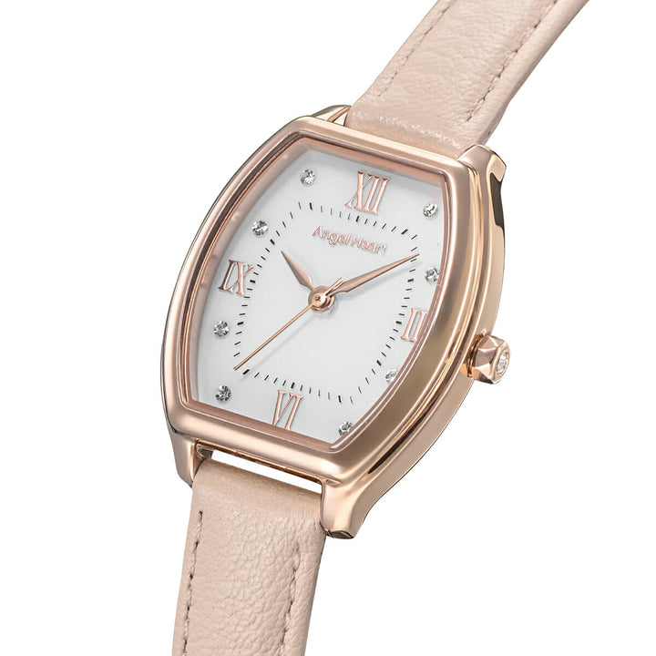 エンジェルハート イノセントタイム ギフトセット ITT25P-PK-SET レディース ソーラー トノー ホワイトダイヤル ピンク 革ベルト ブレスレット付き