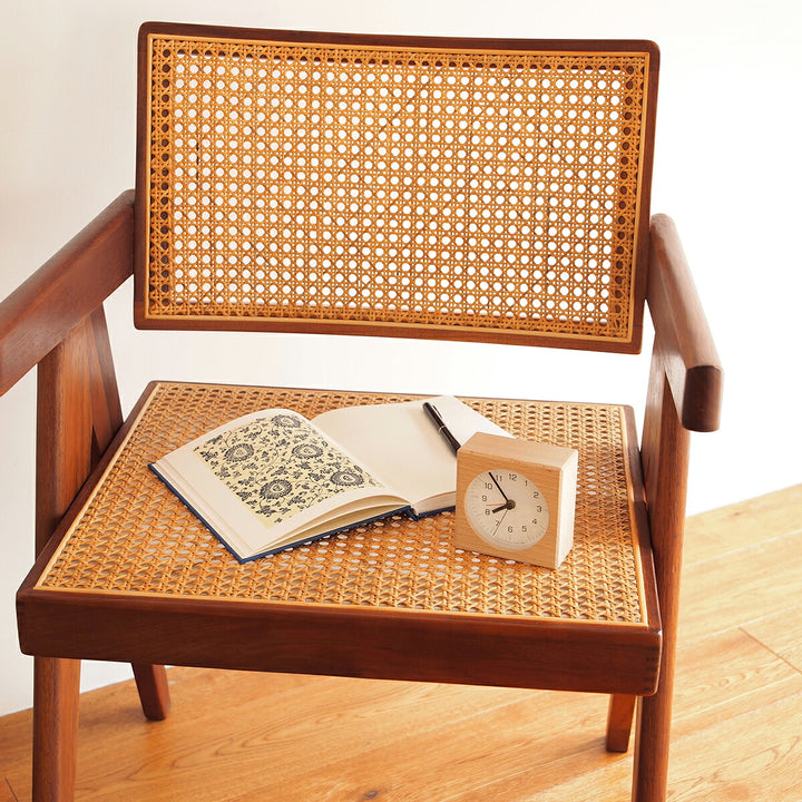 タカタレムノス 置き時計 プレイン ツミキ アラーム クオーツ 電池式 ナチュラル JH17-04NT