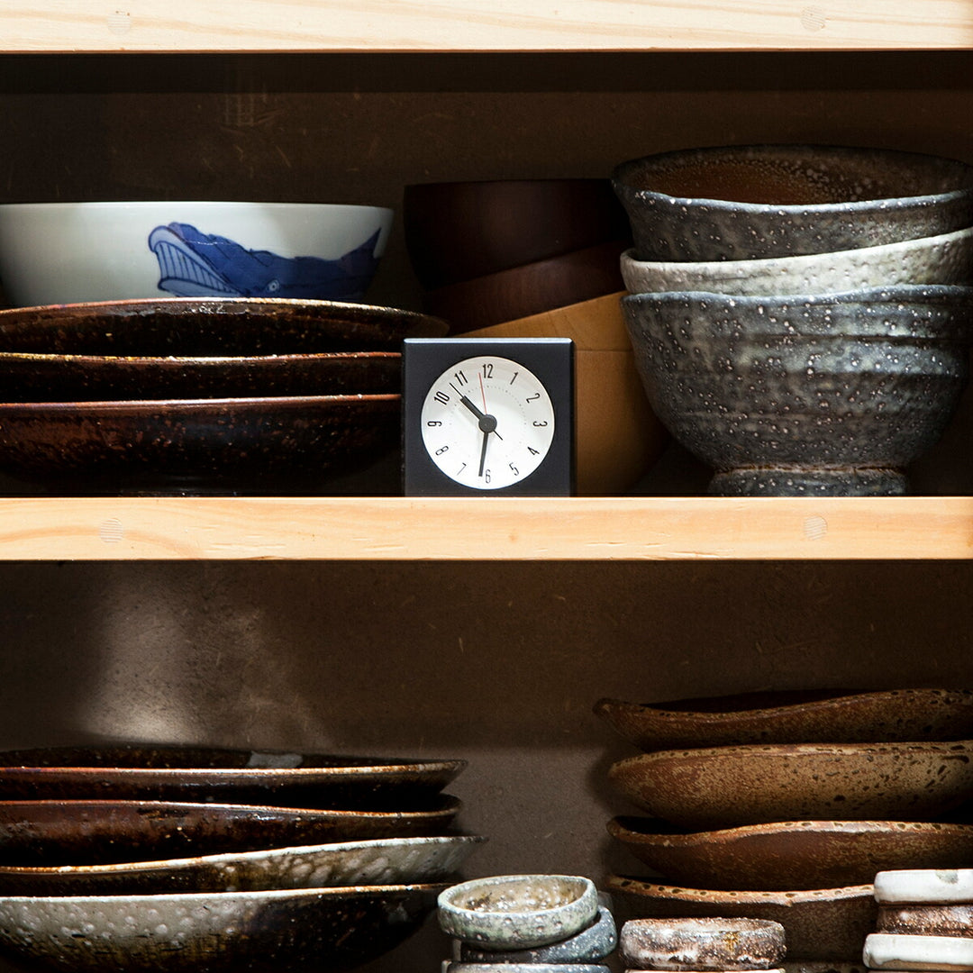 タカタレムノス 置き時計 カーサ メテオ アラーム クオーツ 電池式 ブラック JH17-05BK